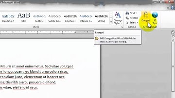 1-Click encryption with MS Word and SecurEncrypt
