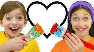 Angel & Adel Painting Challenge with Popping Balloons!!