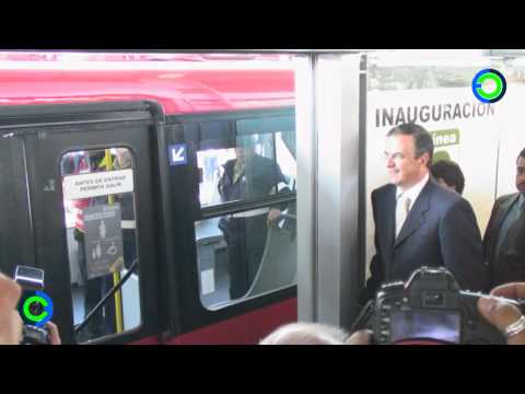 Marcelo Ebrard inaugura la Lnea 3 del Metrobs de l...