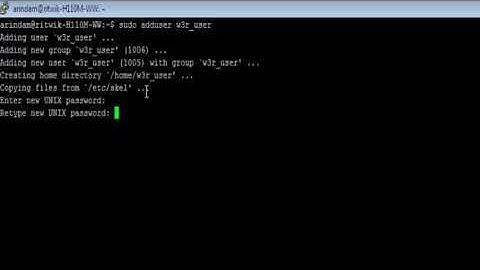Linux - adduser/addgroup Command - w3resource