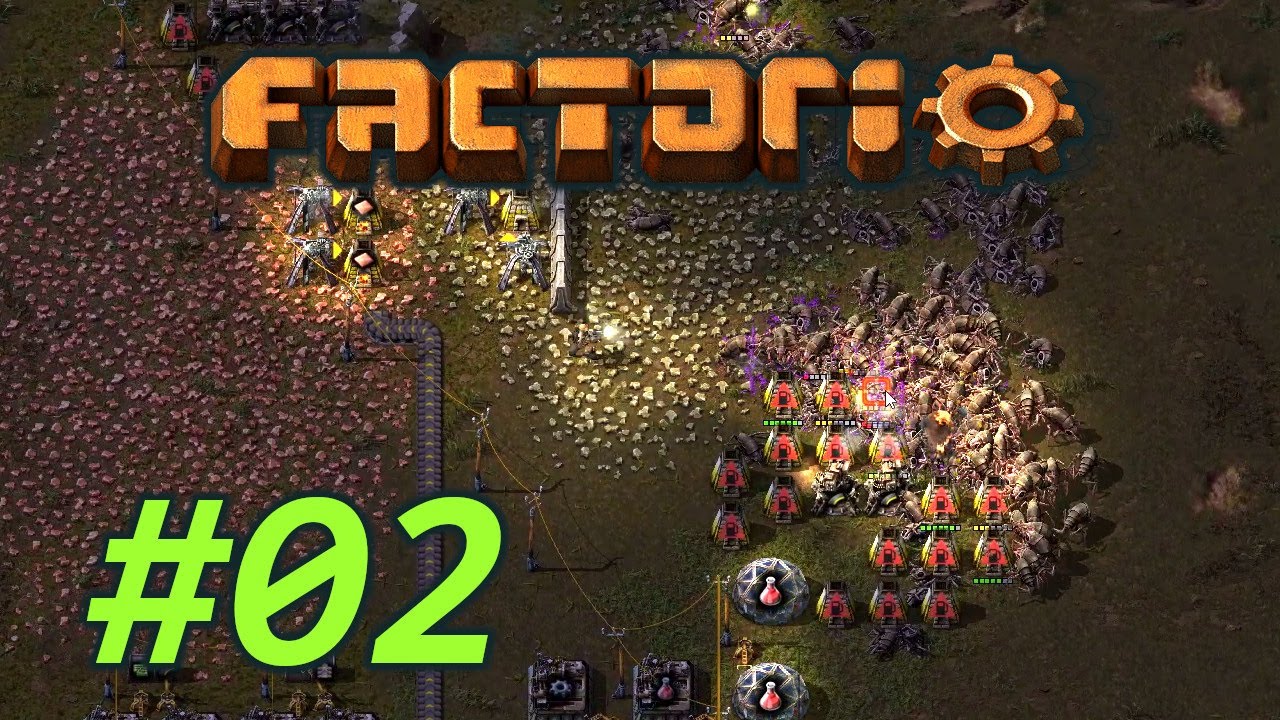 Wall of Furnaces - Let's Play Factorio 1.0 Deathworld Part 2 - YouTube