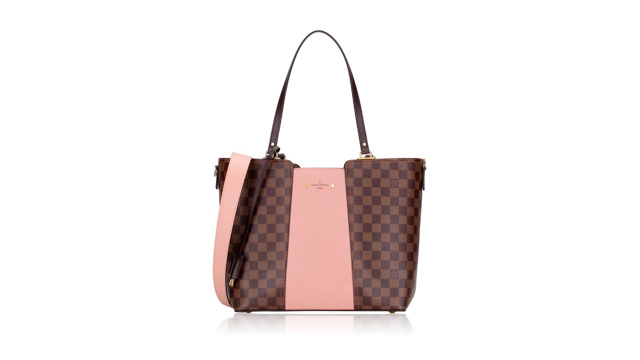 LOUIS VUITTON Jersey Damier Ebene Shoulder Bag Magnolia