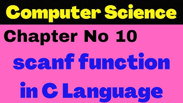 scanf function in C (hindi/urdu)  | scanf function with Examples | Chapter 10 Lecture 11
