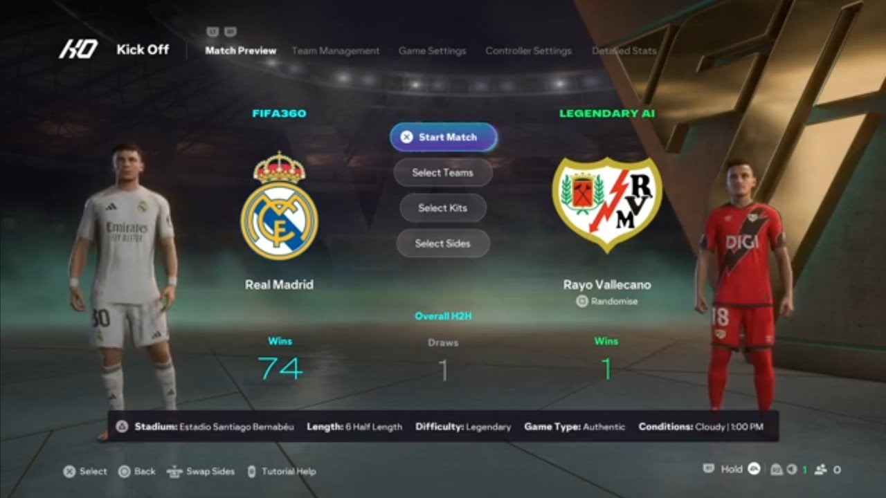 EA SPORTS FC 26 | Legendary | LALIGA EA SPORTS | Real Madrid v Real Vallecano | Estadio Santiago Ber