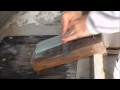 包丁研ぎ　簡単に作れて便利な「研ぎの角度を保つ板」