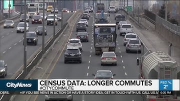 Commutes getting longer across Canada, census shows