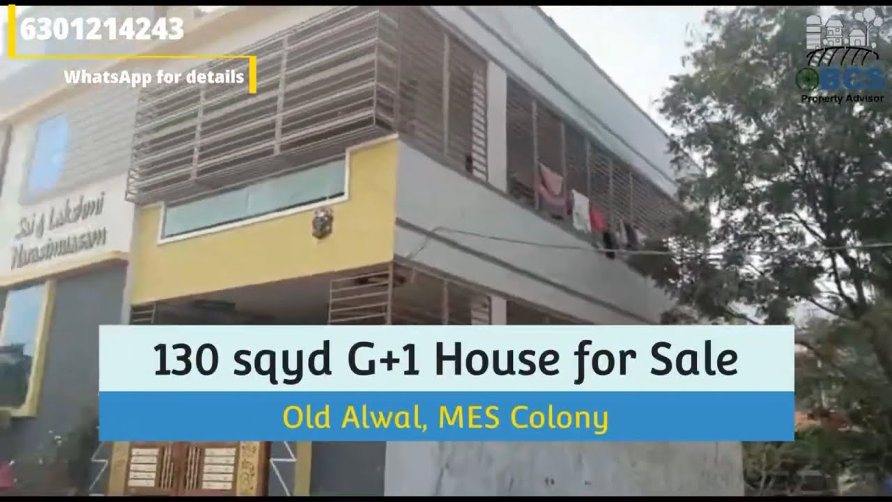 G+1 House for sale 130 sqyd East facing Old Alwal Kompally