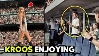 Toni Kroos was spotted enjoying Taylor Swift's concert at the Santiago Bernabeu last night