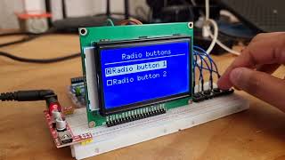 Menu system with Arduino Uno R4 and u8g2 MUI framework