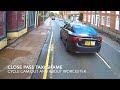 Close pass taxi shame  cycle cam  out and about worcester