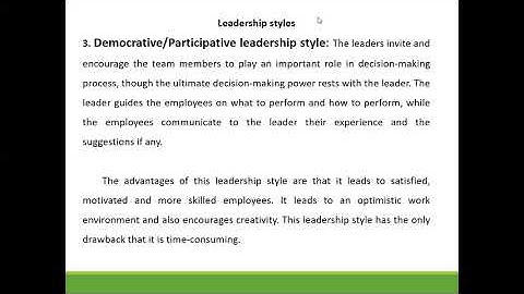 Leadership Styles- Organisational Behaviour(OB)BBM,LMS,2nd Sem, By-Ranjitha B.R, Assistant Professor