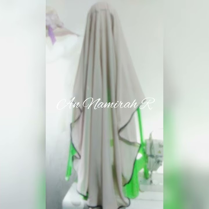 Pola dan cara menjahit niqab cadar butterfly simpel dan mudah.