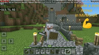 I made a iron Armor in my Minecraft world #Minecraft ep 6 #Minecraft