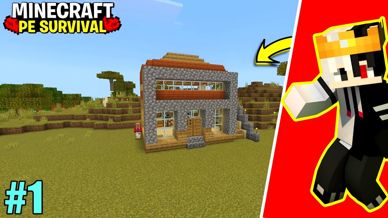 I started new minecraft survival series || Minecraft pe || survival ep ...