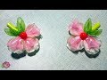 Зажим для волос Клевер, Канзаши МК/. HairClip Trefoil. DIY Kanzashi