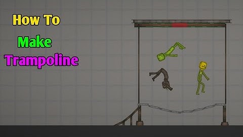 How To Make A Trampoline|Melon Playground|#tutorial#games#sandbox#peopleplayground