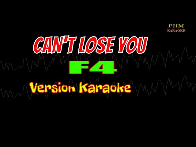 Can't Lose You Karaoke | F4 class=