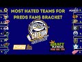 EPISODE 141 LIVE STREAM: 2022 BRACKET FOR MOST HATED TEAMS BY PREDATORS FANS REVEALED