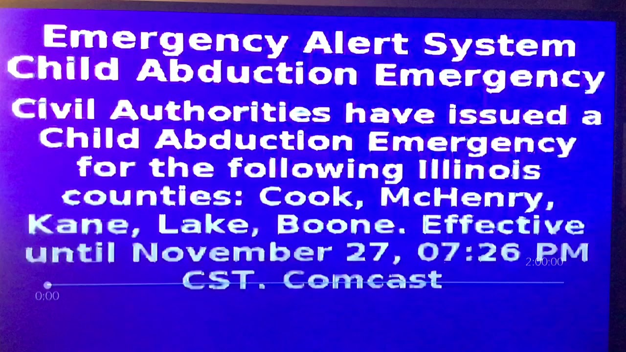 (Xfinity) EAS Child Abduction Emergency on TV (11/27/2020) 3 Times