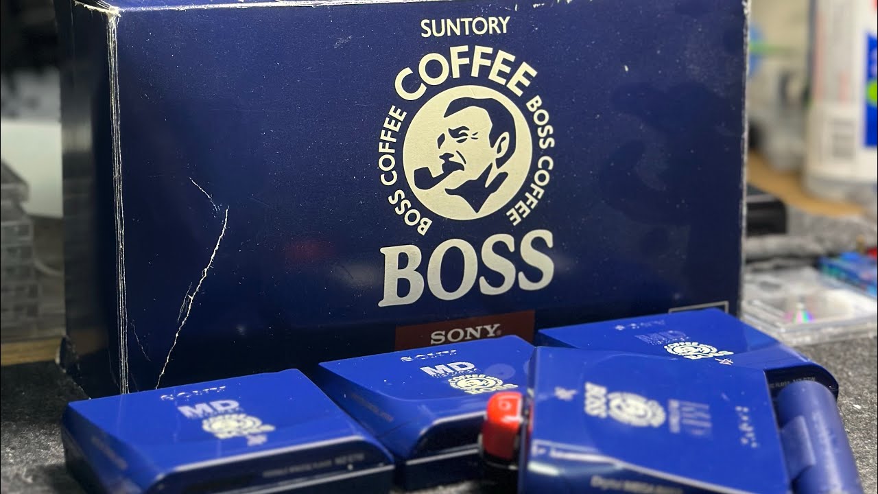 Limited Edition BOSS COFFEE MiniDisc MD Unboxing a Japanese shipment