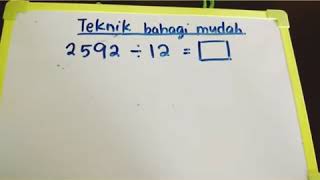 Teknik Bahagi Mudah - Cikgu Fatin