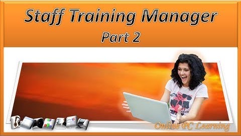 VBA Excel - Employee Training Manager - Excel 2010 Part 2
