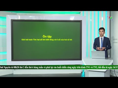 Video LỚP 5 - ÔN TẬP MÔN TOÁN - TÌM HAI SỐ KHI BIẾT TỔNG VÀ... - youtube