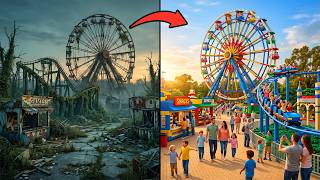 Massive Amusement Park Makeover - Every Attraction Gets Rebuilt (Fast Build)