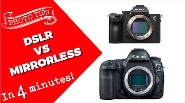 dslr vs mirrorless in under 4 minutes