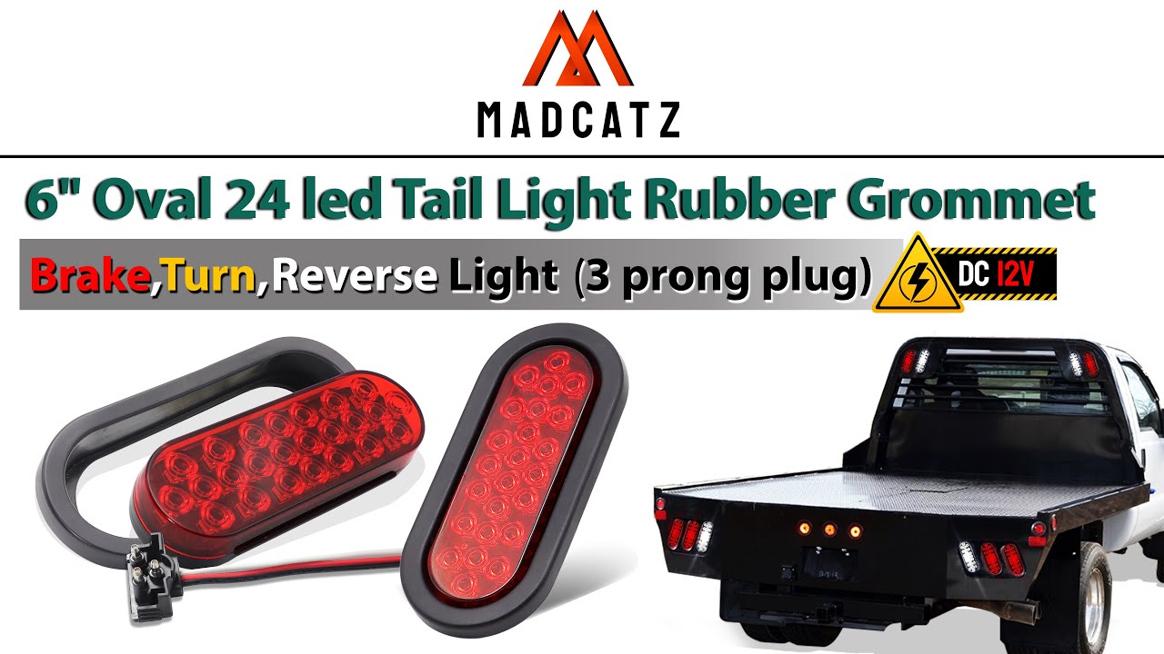 6” Oval Amber Tail Lights 24 LED ┆MadCatz