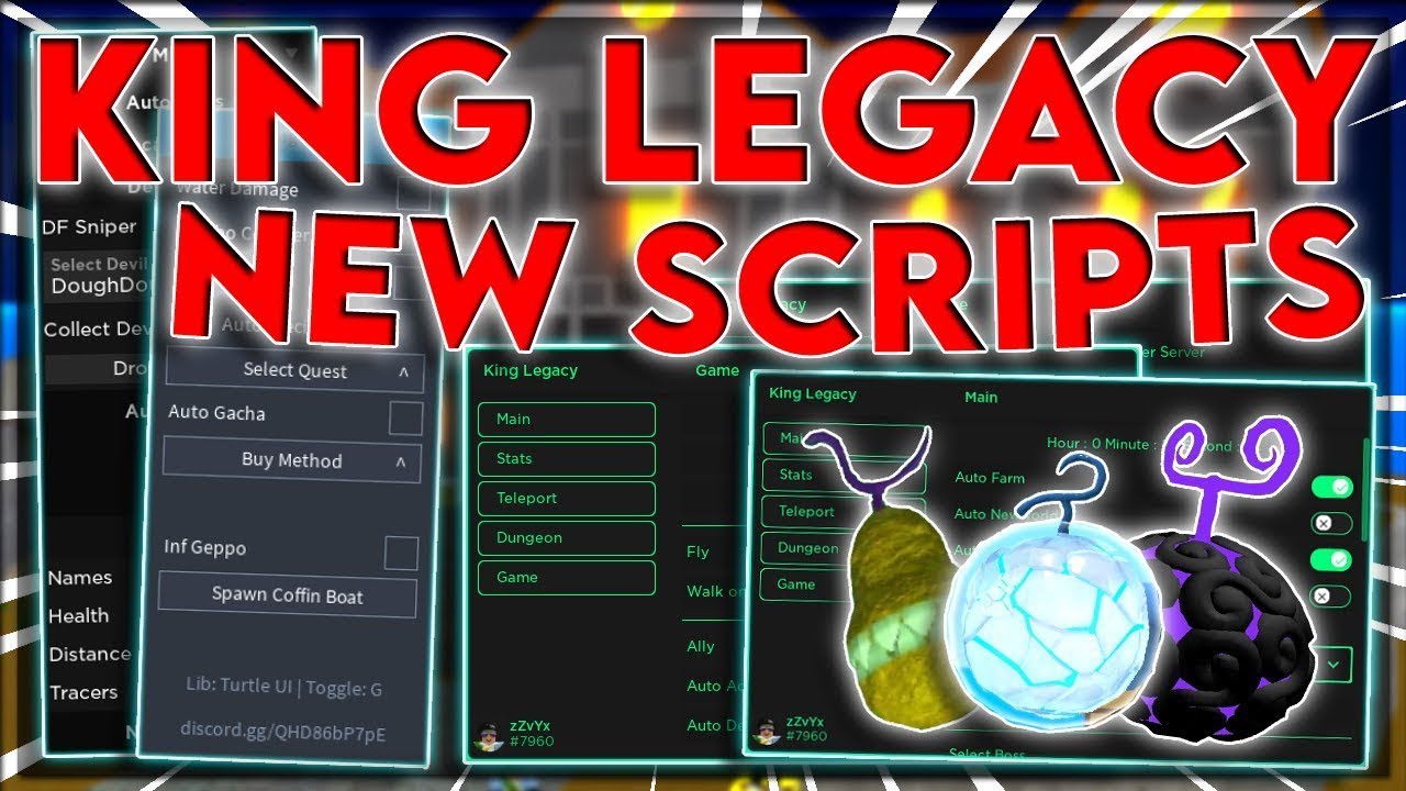 King Legacy [Water Damage / Select Auto Gacha / Inf Geppo] Scripts