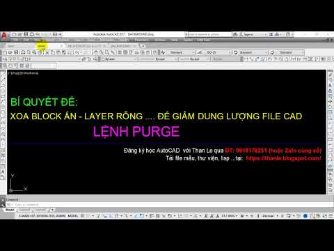 BÍ QUYẾT LÀM GIẢM DUNG LƯỢNG FILE CAD, LÀM NHẸ FILE CAD ... THẬT TUYỆT VỜI
