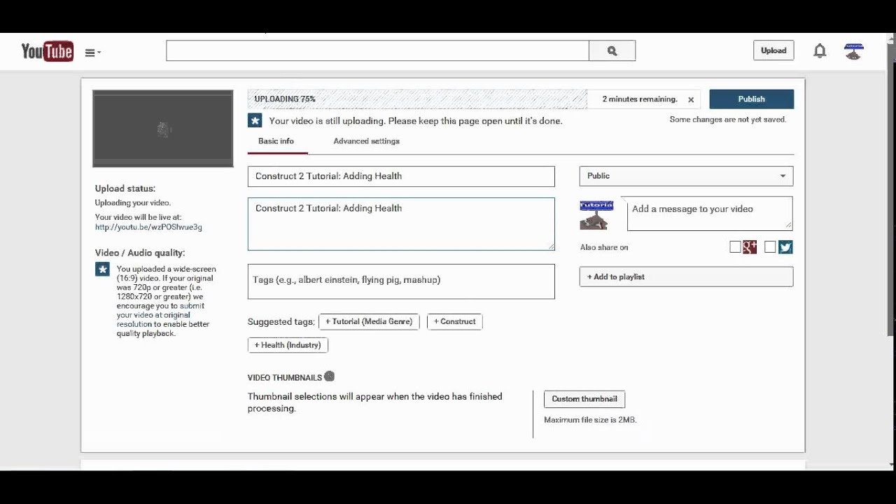 Construct 2 Tutorial Adding Simple Health Bar (Part 4) - YouTube