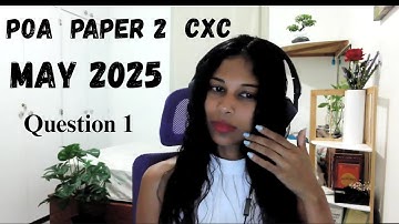PoA 2025 May/June Paper 2 - Question 1  CXC CSEC Past Paper Solution / Answer Cash Book