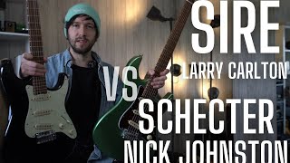 Sire S7 Larry Carlton vs Schecter Nick Johnston - 2 of the BEST Non-Fender Strats