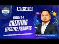 Create Effective Prompts for Generative AI Training Tools | AB-410 | Module 2-1