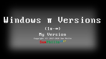 Windows π Versions (1π-∞) - My Version