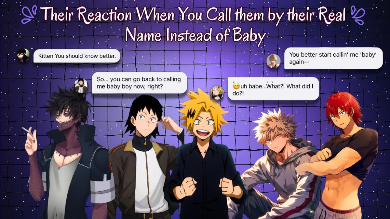 MHA X y/n || you call your boyfriend by his real name instead of “baby”