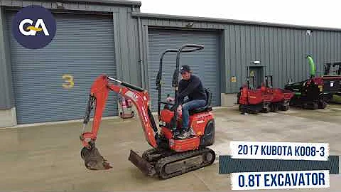 2017 KUBOTA K008 3 0 8T EXCAVATOR