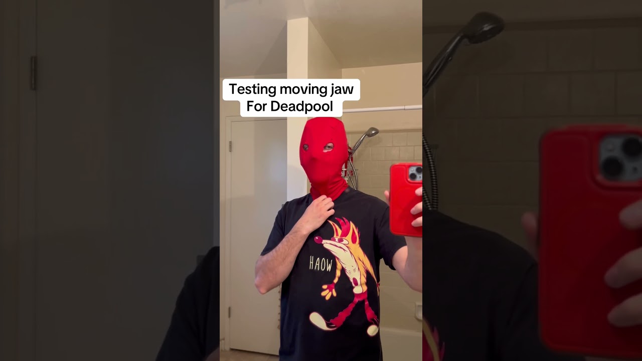 Deadpool Cosplay Mask Moving Jaw Test