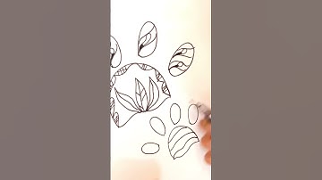 Mind Relaxing Art / Easy  creative Paw 🐾 Print  drawing.