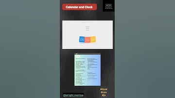 Calendar and Clock #html #css #js #code #codingtips #codinglife #codingschool #programming