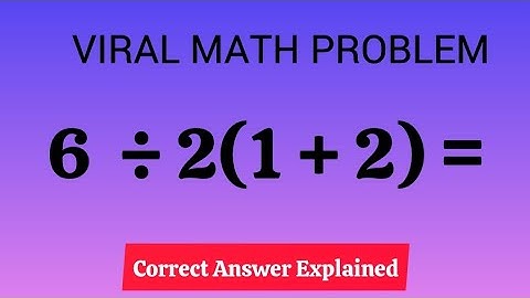 Can You Solve 6 ÷ 2(1+2)? Watch to See the Answer! ✅