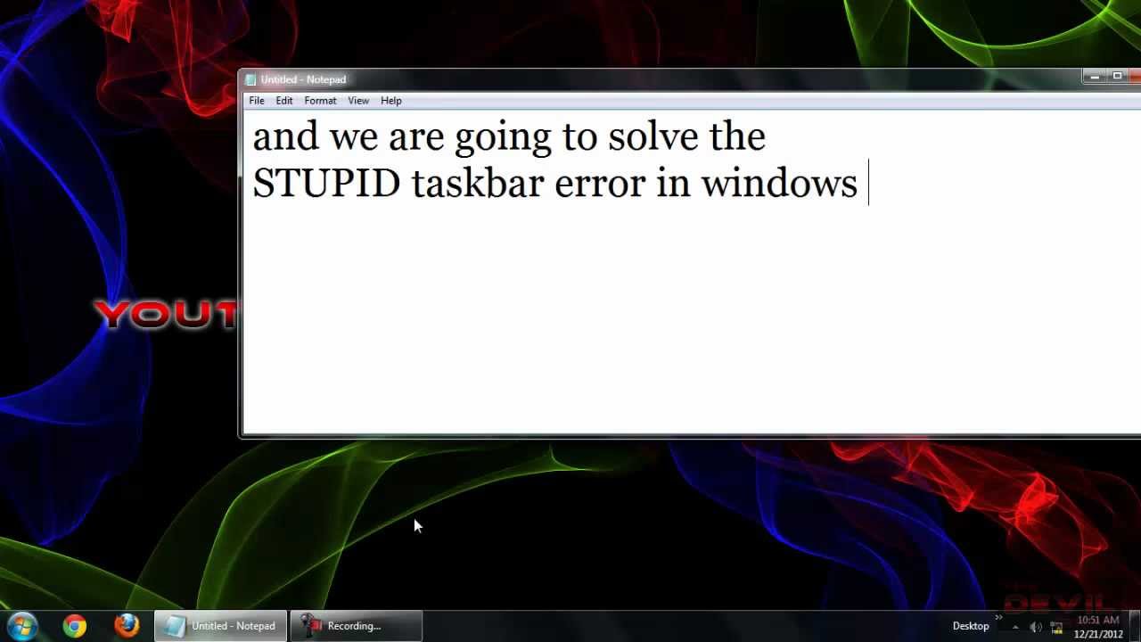 windows 7 taskbar not responding windows 7 taskbar not responding