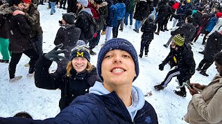 The Great University of Michigan Snowball Fight