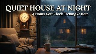 Quiet House at Night — 4 Hours Soft Clock Ticking & Rain screenshot 4
