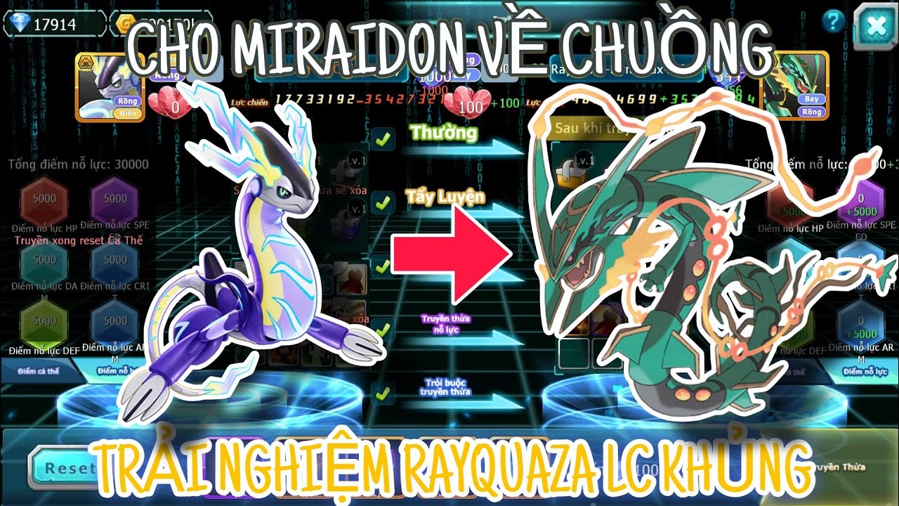Poke đại chiến - Cho Miraidon về chuồng, trải nghiệm Rayquaza ở mức lực chiến khủng...