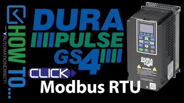 CLICK PLC Connect to a DURApulse GS4 VFD via Modbus RTU from AutomationDirect