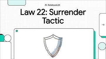Law 22: Use the Surrender Tactic, Transform Weakness Into Power | The 48 Laws of Power by Robert G.