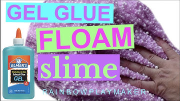 GEL GLUE FLOAM SLIME MONSTER!!! WITHOUT BORAX!!  KID FRIENDLY & SUPER CRUNCHY ASMR!!!